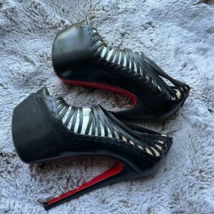 Christian Louboutin Black zoulou 160mm heels